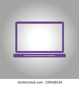 laptop icon. Flat design style. Vector EPS10.