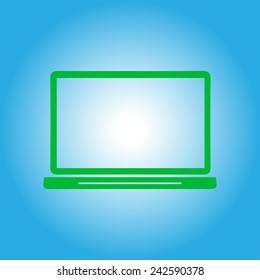 laptop icon. Flat design style. Vector EPS10.