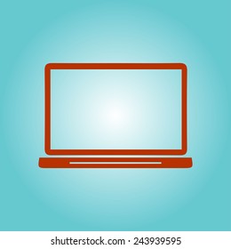 laptop icon. Flat design style. Vector EPS10.