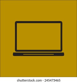 laptop icon. Flat design style. Vector EPS10.