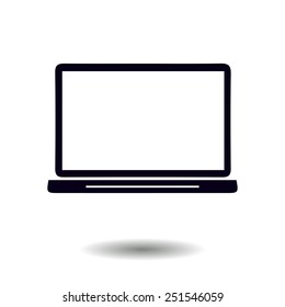 laptop icon. Flat design style. Vector EPS10.