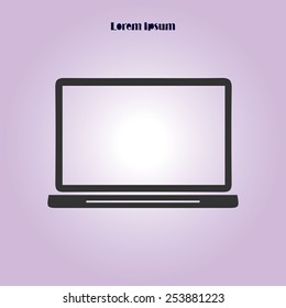 laptop icon. Flat design style. Vector EPS10.