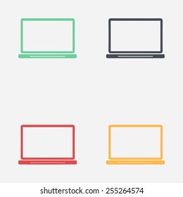 laptop icon. Flat design style. Vector EPS10.