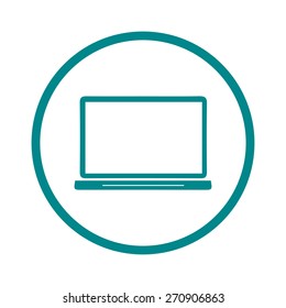 laptop icon. Flat design style. Vector EPS10.