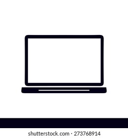 laptop icon. Flat design style. Vector EPS10.