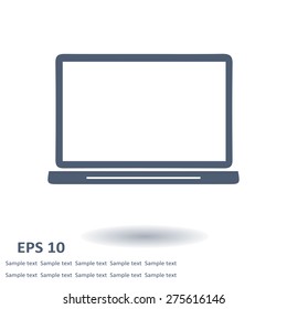 laptop icon. Flat design style. Vector EPS10.