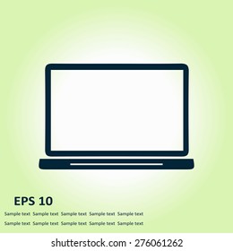laptop icon. Flat design style. Vector EPS10.