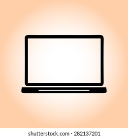 laptop icon. Flat design style. Vector EPS10.