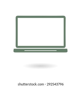 laptop icon. Flat design style. Vector EPS10.