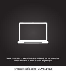 laptop icon. Flat design style. Vector EPS10.