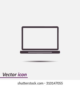 laptop icon. Flat design style. Vector EPS10.
