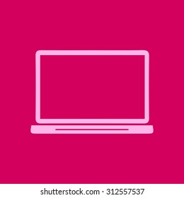 laptop icon. Flat design style. Vector EPS10.