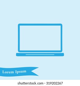 laptop icon. Flat design style. Vector EPS10.