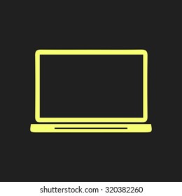 laptop icon. Flat design style. Vector EPS10.