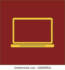 Laptop icon. Flat design style. Vector EPS10.