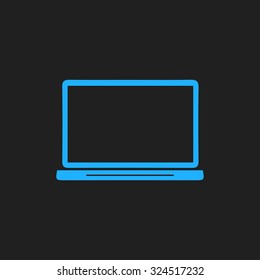 laptop icon. Flat design style. Vector EPS10.