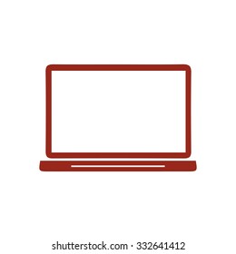 laptop icon. Flat design style. Vector EPS10.