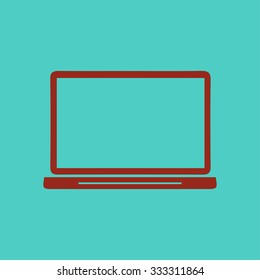 laptop icon. Flat design style. Vector EPS10.