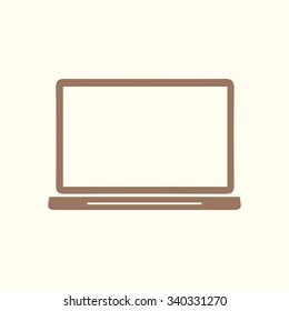 laptop icon. Flat design style. Vector EPS10.