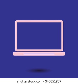 laptop icon. Flat design style. Vector EPS10.