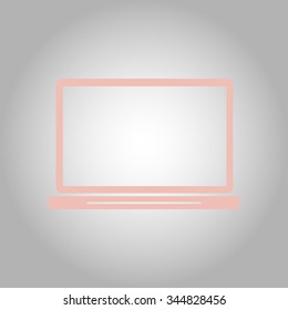 laptop icon. Flat design style. Vector EPS10.