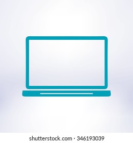 laptop icon. Flat design style. Vector EPS10.