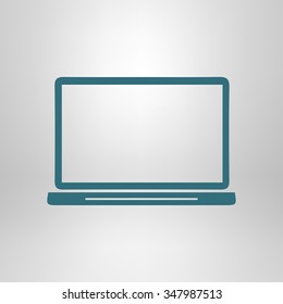 laptop icon. Flat design style. Vector EPS10.