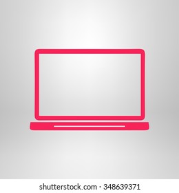 laptop icon. Flat design style. Vector EPS10.
