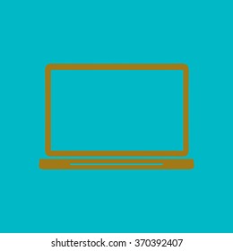 laptop icon. Flat design style. Vector EPS10.