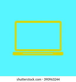 laptop icon. Flat design style. Vector EPS10.