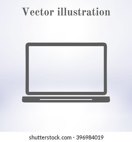 laptop icon. Flat design style. Vector EPS10.
