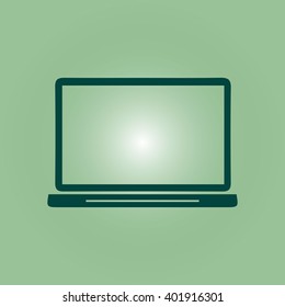 laptop icon. Flat design style. Vector EPS10.
