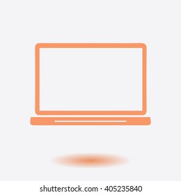 laptop icon. Flat design style. Vector EPS10.