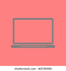 laptop icon. Flat design style. Vector EPS10.