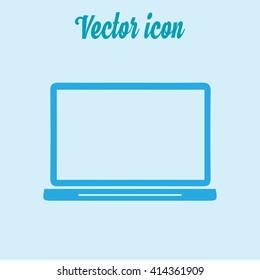 laptop icon. Flat design style. Vector EPS10.