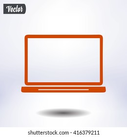 laptop icon. Flat design style. Vector EPS10.