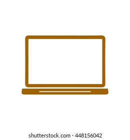 laptop icon. Flat design style. Vector EPS10.
