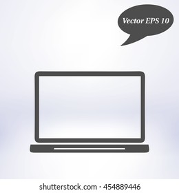 laptop icon. Flat design style. Vector EPS10.