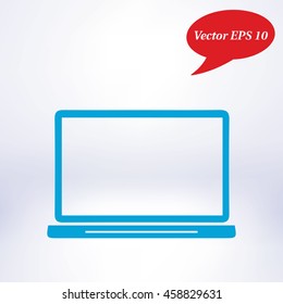 laptop icon. Flat design style. Vector EPS10.