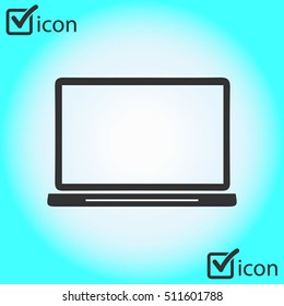 laptop icon. Flat design style. Vector EPS10.