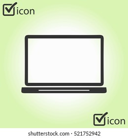 laptop icon. Flat design style. Vector EPS10.