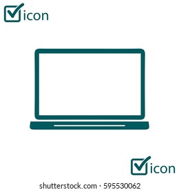 laptop icon. Flat design style. Laptop as a business tool.