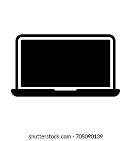 Laptop icon. Flat design vector illustration