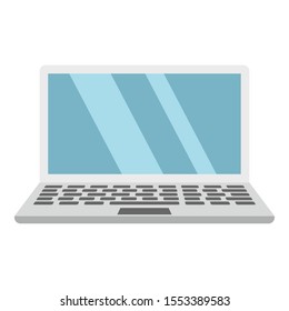 Laptop icon. Flat illustration of laptop vector icon for web design