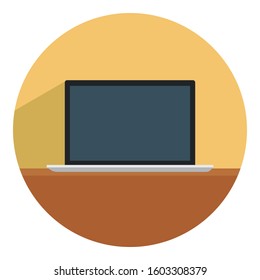 laptop icon. flat illustration of laptop vector icon. laptop sign symbol