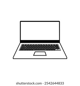 Laptop icon. Laptop in flat style isolated on white background vector. Website page and mobile app design vector element.
