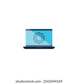 Laptop icon flat vector design