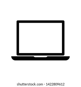 Laptop icon flat vector illustration design isolated on white background