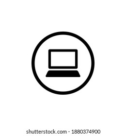 Laptop icon flat vector illustration