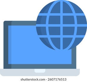 Laptop Icon Flat Vector Illustration